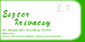 eszter krivacsy business card